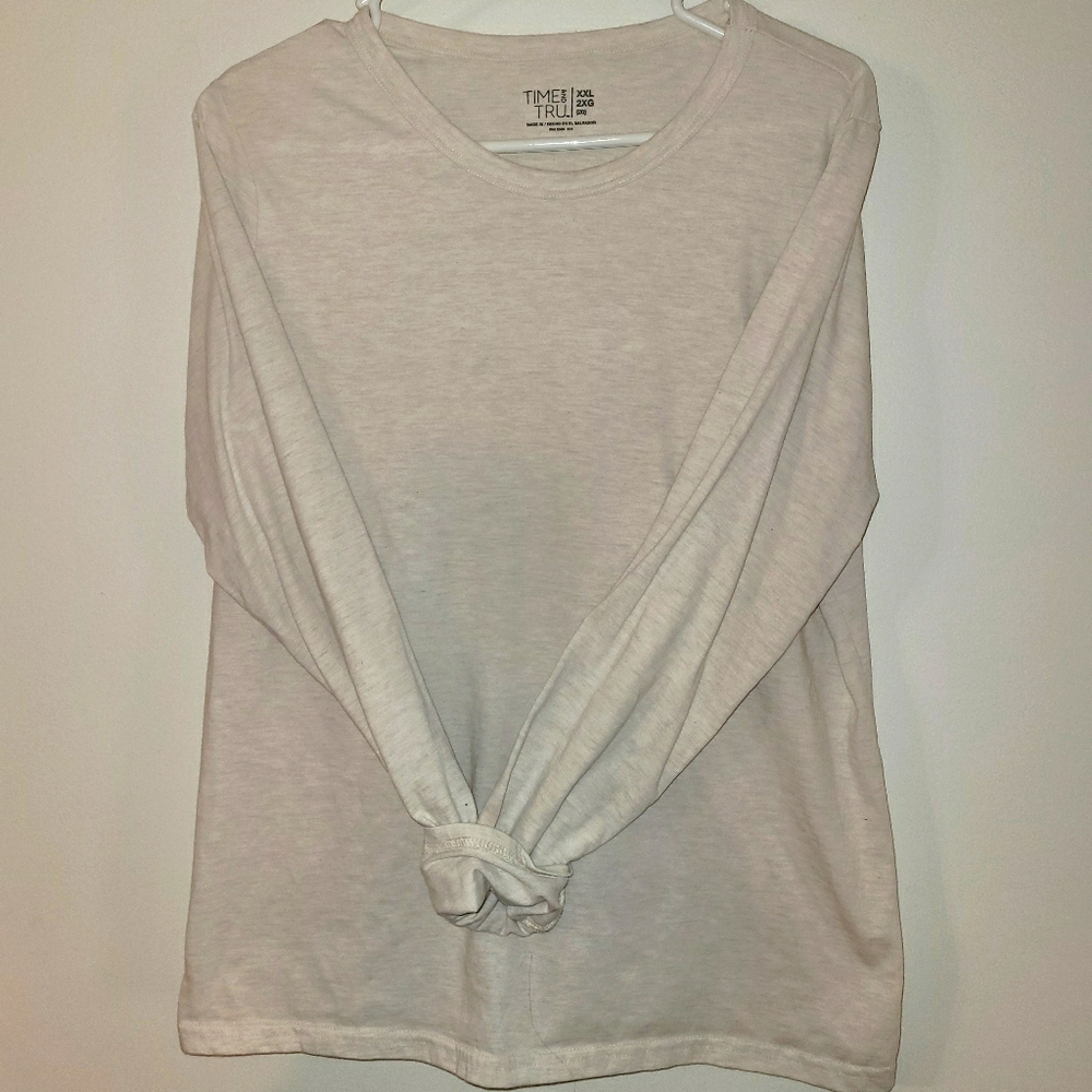 5 for $25!  Cream colored long sleeve t-shirt